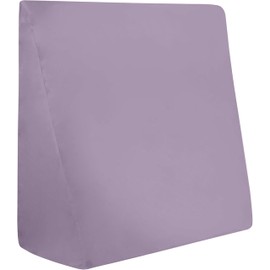 CIRCLESHOME Wedge Pillow Cover 100% Cotton, Zippered Wedge Pillow Case Protector, Soft, Hypoallergenic & Breathable -Lavender, (24Wx25Lx12)