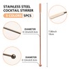 5 Pcs 7.2-inch Cocktail Paddle Drink Stirrers Stainless Steel Coffee