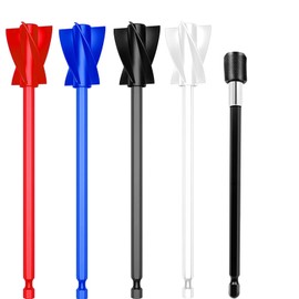 5 Pieces Paint Mixer for Drill, Epoxy Resin Mixer Paddles with Extension Rod, Mixer Attachment Mixing Tool for Mixing Epoxy Resin, Paint, Pigment, Glaze, Easy to Clean and Reusable