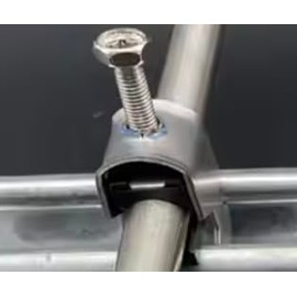 Universal Saddle Strut Clamp, Electro-galvanized Steel, Top Bolt Saddle Type, for EMT, Rigid, PVC, Flex Conduit or MC/BX/AC Cable (10, 1-1/4 Inch)