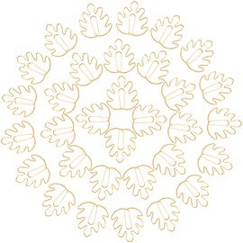 Pndeyo 40pcs Monstera Leaf Paper Clips, Shiny Leaf Shape Bookmark Paperclip, Mini Cute Page Markers Office Supplies for Planner Notebooks Scrapbooks File Organizer Gift Wrapping Decoration- Gold