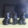 HLbshi Hand Carved Gemstone Crystal Wolf Figurine Animal Statue Carving