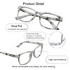 YEIN Bifocal Reading Glasses with Clear Lenses, Spring Hinge Blue