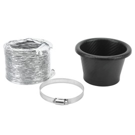 Kit de Embudo de Tubo de Entrada de Aire Turbo Universal, Material de Caucho con Patrón de Fibra de Carbono, Diseñado para la Mayoría de los Vehículos, Mejora la Funcionalidad de