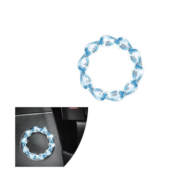 YYTQP YYTQP 1 PC Crystal Rhinestone Car Engine Stop Decoration