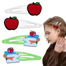 Cute Hair Clips for Teachers Teacher Appreciation Gifts for Women from Student, Teacher Hair Accessories for Graduation Party Hair Clip for Women Teachers Teacher Gifts from Student 4PCS