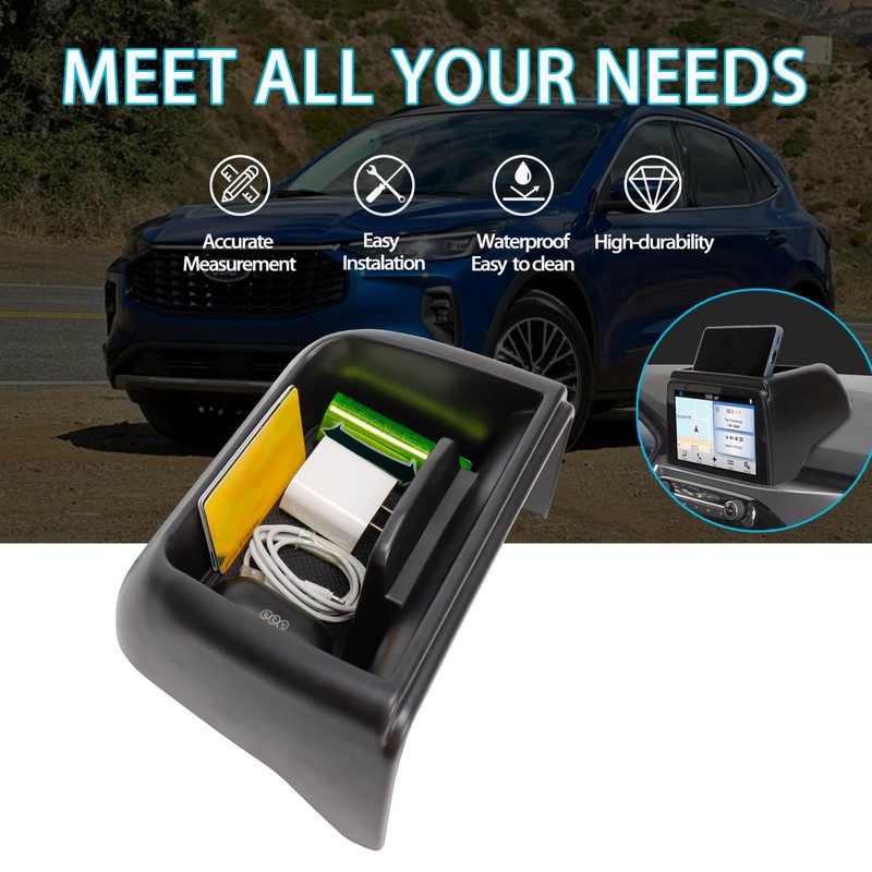 Neepiar 2PCS Center Console Organizer Compatible with Ford Escape 2020-2024