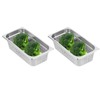 Hotel Pans, 2-Pack 1/3 Size Stainless Steel Perforated Steam Table