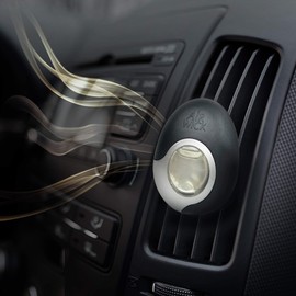 Air Wick Auto-Lufterfrischer – Duftspender für das Auto gegen unangenehmen Geruch – Duft: Holz und Leder, 6er Megapack