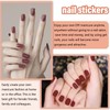 22 Sheets Removable and Portable Nail Stickers, Plain Gel Nail