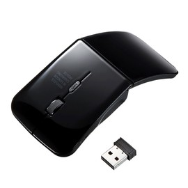 Sanwa Supply MA-WIR117BKN Silent Wireless IR LED Mouse, Black