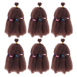 Afro Kinky Hair 12 Inch 6 Packs Pre Stretched Afro Kinky Twist Hair Afro Braiding Hair Kinky Twist Crochet Braids Synthetic Hair Extensions For Women (12 Inch (Pack of 6), 33#)