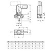 Ganter Normelemente Locking latch, rotary latch, door latch, GN 612.9-6-10-16-SW,
