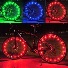 Unbranded USB Rechargeable Bright LED Bicycle Bike Wheel Light Strip Decoration Waterproof - Red