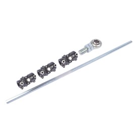 GELUOXI 3 Black U Joint 36" Steel Steering Shaft Support Kit + 3/4" DD Support Bearing + 3/4" Bearing/Heim with bolt Replacement for GM