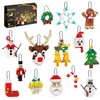 BlockPro Christmas Ornaments Building Sets 14-in-1, Christmas Tree, Bells, Wreath,