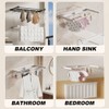 lomonmen Clothes Airer Wall Mounting, 70 cm Wall Dryer, Extendable,