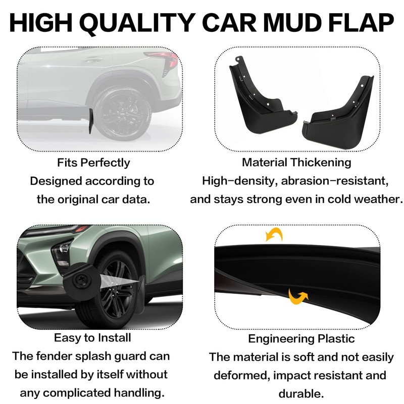 PSLER Fit for Trax 2024 2025 Mud Flaps Set of