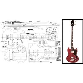 Plan of EB-3 SG-Style Bass - Full Scale Print
