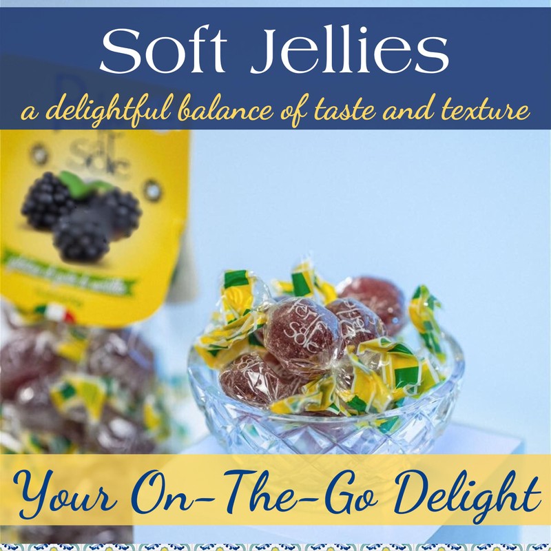 Perle di Sole Blackberry Jellies - Italian Candy Individually Wrapped