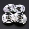 Nisorpa 4pcs Universal 88mm Aluminium Alloy Bearing Pulley Wheel Cable