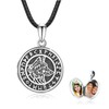 REDSUN Wolf Head Photo Locket Necklace 925 Sterling Silver Photo