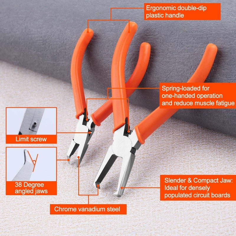 LEONTOOL End Plastic Nippers, Set of 4, Precision End Nippers,