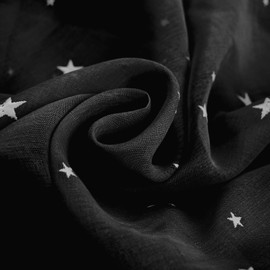 Eimilaly Stars Sheer Curtains Glow in The Dark, Metal Punching Sheer Curtains 63 inches Long Sheer Canopy for Kids Room Decor, 1 Panel/Black
