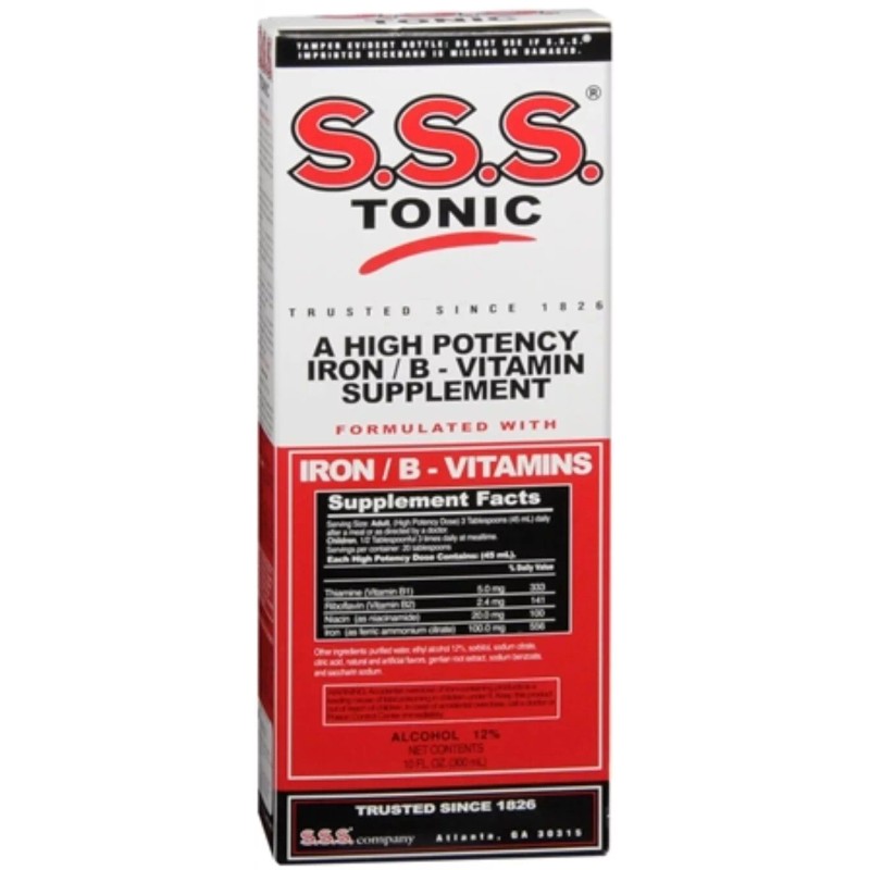 S.S.S. Tonic SSS Tonic High Potency Iron & B Vitamin