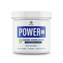 Power+ Horse Supplement - 9 Equine Amino Acids Plus Probiotics for Horses - No Added Sugar, No Soy, No Fillers - Horse Joint Support Supplement (30 Servings)