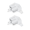 Pack of 2 Schuko Plugs, IP20 Schuko Plug for Indoor