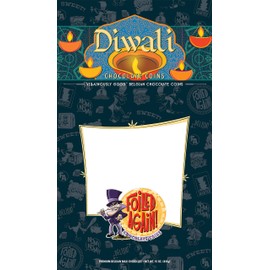 Foiled Again! Chocolate Diwali Coins - Belgian Milk Chocolate Coins - Bright, Colorful Foils - Elegant Diwali Designs - Sealed, Resealable Bag - 1 pound