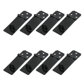 Tsnamay 8Pcs 3Inch Black Padlock Hasp,Door Slide Latch Lock Black Painted Iron Lock Black Iron with Screws for Home Yard Garden