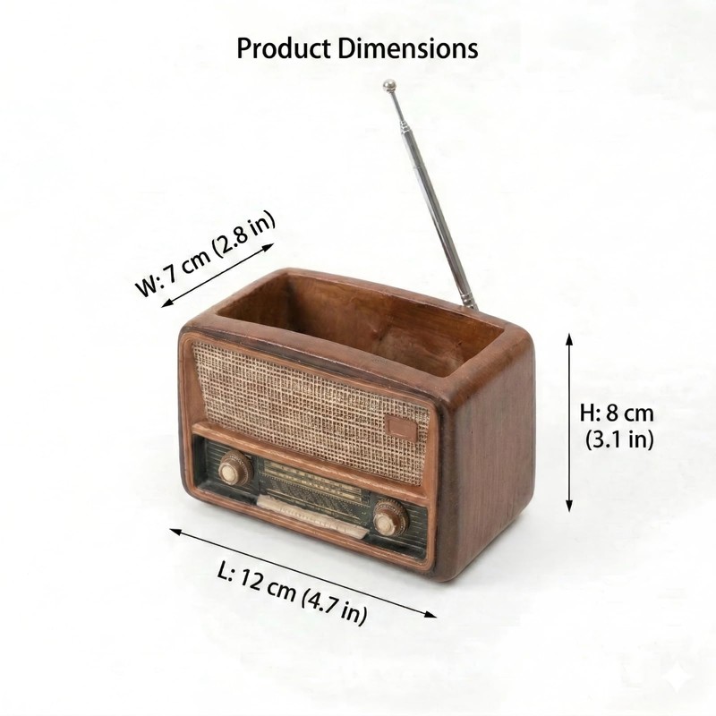 Milnnie 4.7 Inch Unique Succulent Pots - Retro Radio Shaped