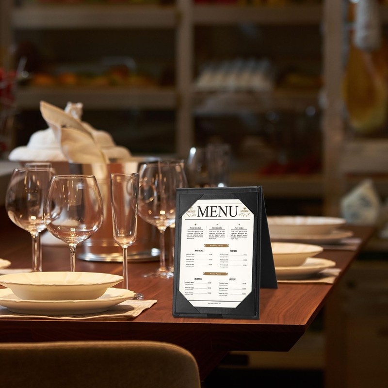 QWORK Double Sided Menu Holders 4 x 6 Inch, 12