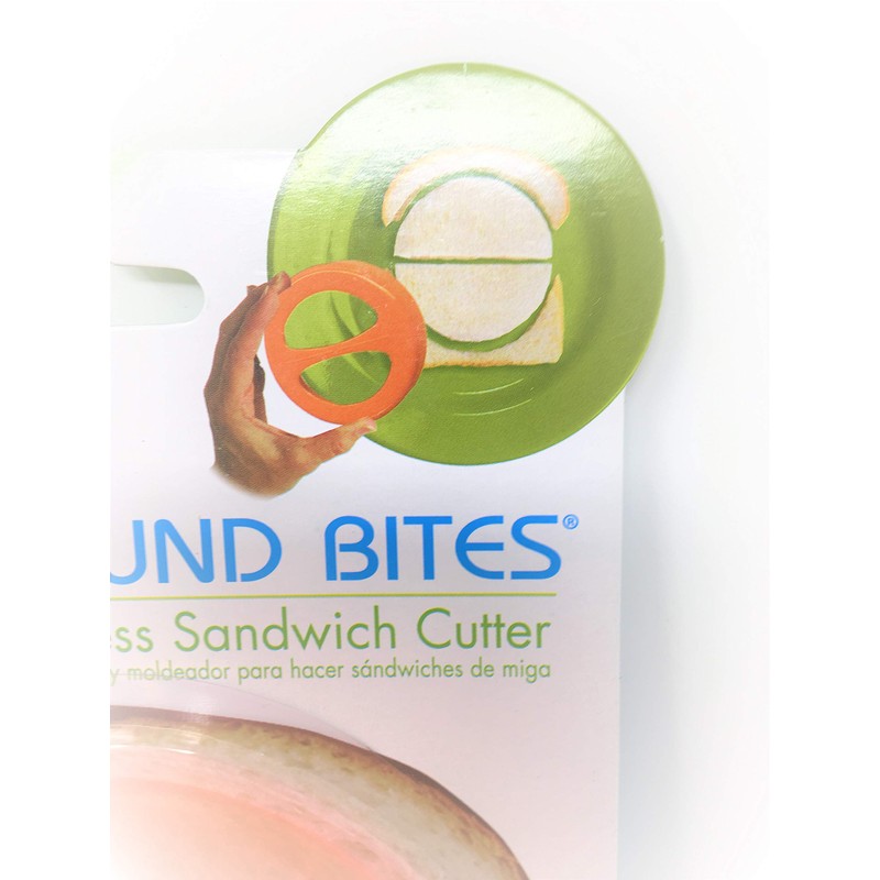 Ginsey Round Bites Sandwich Cutters in Clear Orange