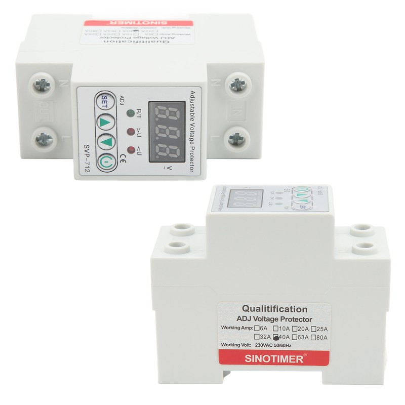 Over Under Voltage Protector Volt Protective Device Adjustable Auto Delay