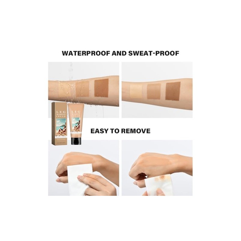 Body Coverage Perfector, Leg Makeup Cream, Waterproof Sweatproof Body Makeup