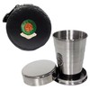 Knight 2oz Collapsible Drinking Cup with Leather Glasgow Celtic Football Club Case