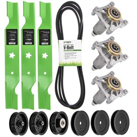 8TEN Blade Spindle Belt Pulley Idler Deck Rebuild Kit for Husqvarna LGT2554 YTH2454 54-Inch 532187281 587686701