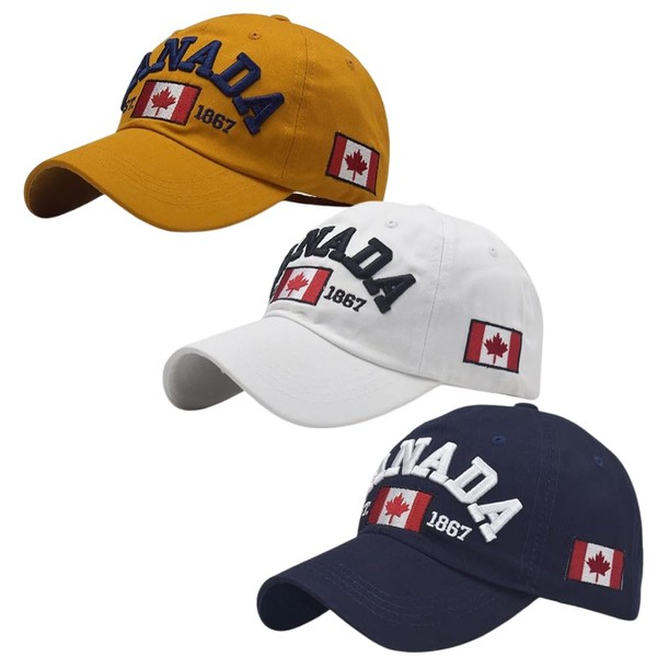 3 Arctic Fox100% Cotton Men & Women Canada Caps EST