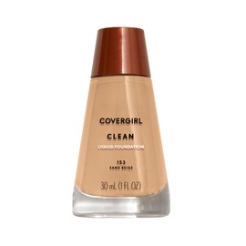 COVERGIRL Clean Liquid Foundation, Sand Beige 153, Pack of 1
