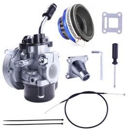 New Olym 2 Stroke Carb Racing Carburetor 49cc 50cc 66cc 70cc 80cc with Air Filter for 2 Stroke Engine Gas Motor Motorized Moto Bike Bicycle Scooter Moped Dirt Bike Blue