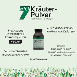 Gesund & Leben Doc Nature's Organic 7 Herb Powder 150 g According to Bertrand Heidelberger, Vegetable Bitter Substances in Raw Food Quality, Vegan