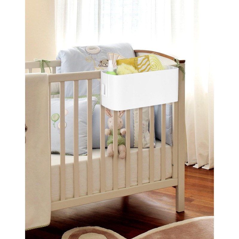 QWORK® 2Pcs bedside storage with Detachable Hooks, Bed Hanging Storage