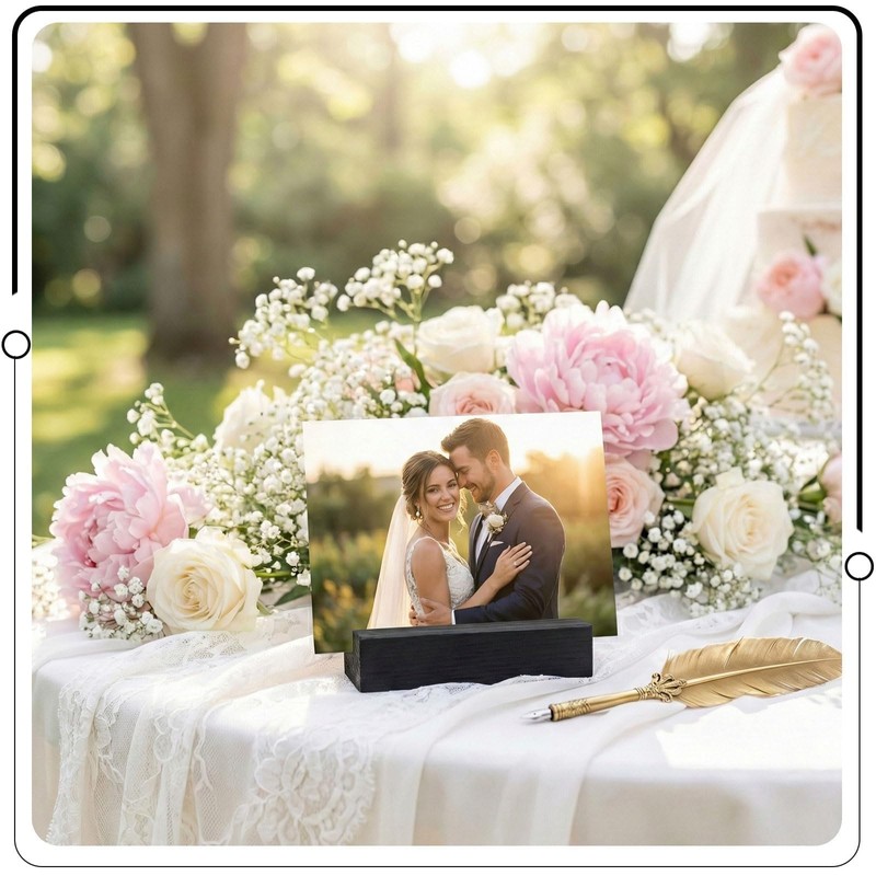 12 Pcs Wooden Table Number Holders for Place & Name
