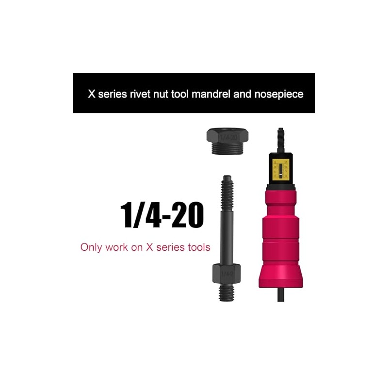 CORWIN X1S Rivet Nut Drill Adaptor Replacement Mandrel and Nosepiece