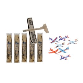 GRANITE MOUNTAIN PRODUCTS Balsa Wood and Styrofoam Airplane Toys Set | 6 Balsa Glider Kits and 6 Foam Model Toy Airplane Kits | 12 Total Planes | Classic Toys Perfect for Party Favors, Parties, BBQ's