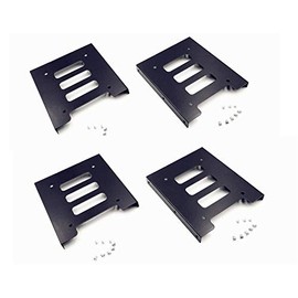 [TSUCIA] 4-Piece Set of 4 PC 2.5 Inch SSD HDD to 3.5 Inch Metal Mount Adapter Bracket Dock Hard Drive Holder (Set of 4)