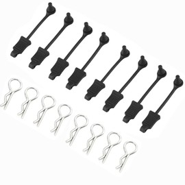 2 Sets RC Body Clip Retainer for Arrma 1/10 Big Rock 3S Granite 3S Kraton 4S Outcast Senton 3S Vorteks 3S Mega550 1/8 Infraction 3S Typhon 3S Vendetta 3S Upgrade Parts,Replace #AR390165(Silver